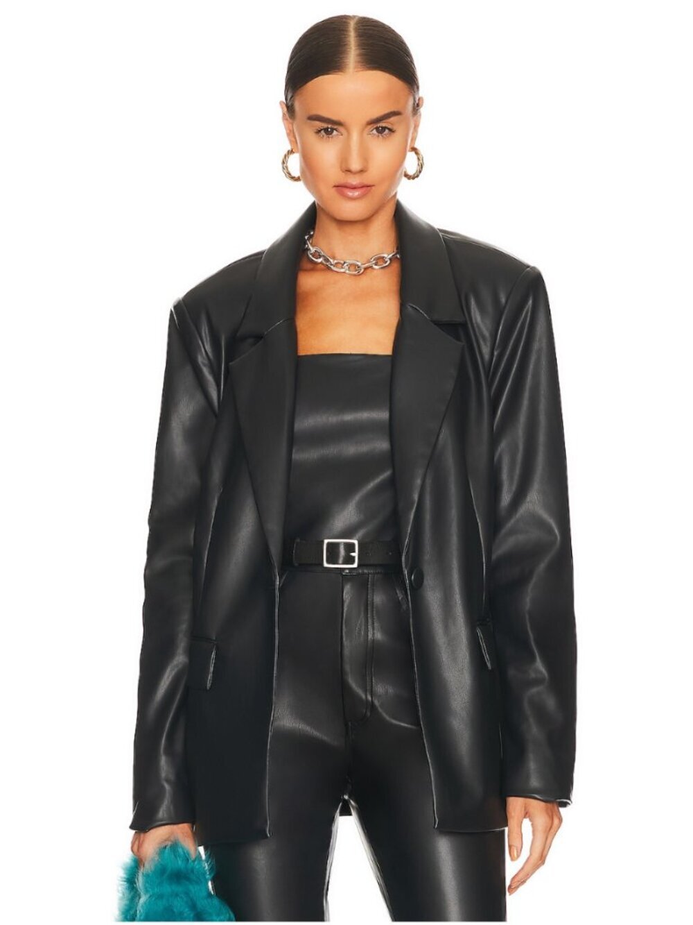 WeWoreWhat Vegan Leather Blazer | Size M